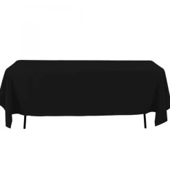 Decostar™ Economy Rectangle Polyester Table Cover 60" x 126" - Black