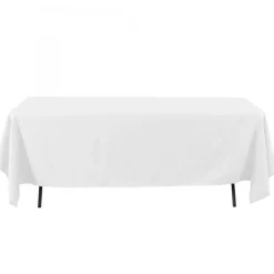 Decostar™ Economy Rectangle Polyester Table Cover 60" x 126" - White