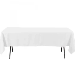 Decostar™ Economy Rectangle Polyester Table Cover 60" x 102" - White