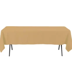 Decostar™ Economy Rectangle Polyester Table Cover 60" x 102" - Champagne
