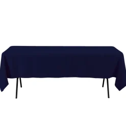 Decostar™ Economy Rectangle Polyester Table Cover 60" x 102" - Navy