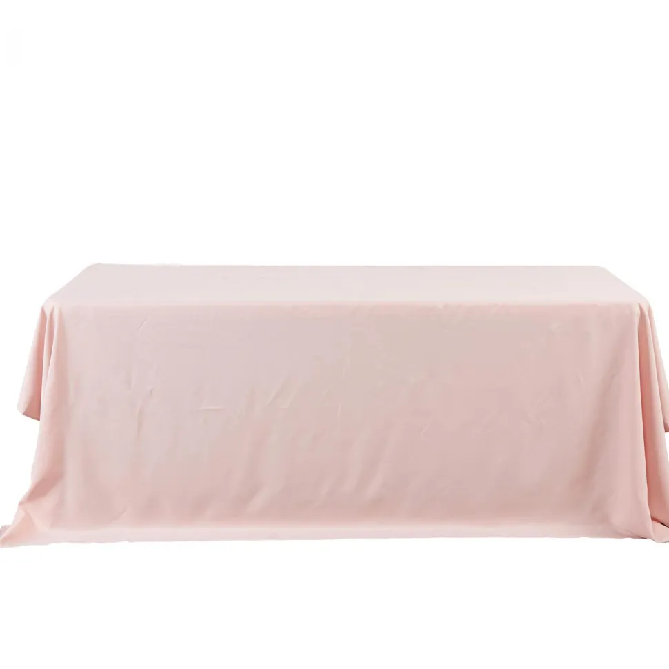 Decostar™ Economy Rectangle Polyester Table Cover 90" x 132" - Blush
