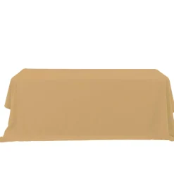 Decostar™ Economy Rectangle Polyester Table Cover 90" x 132" - Champagne