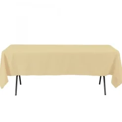 Decostar™ Economy Rectangle Polyester Table Cover 60" x 102" - Ivory
