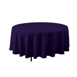 Decostar™ Economy Round Polyester Table Cover 132" - Purple