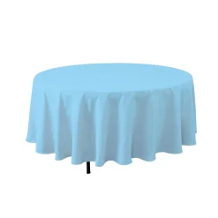 Decostar™ Economy Round Polyester Table Cover 90" - Blue