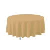 Decostar™ Economy Round Polyester Table Cover 132" - Champagne