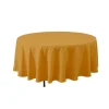 Decostar™ Economy Round Polyester Table Cover 132" - Gold