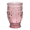 Decostar™ Embossed Glass Cup 5" 10oz 6pc/box - Blush