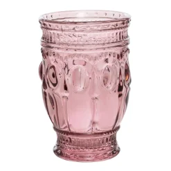 Decostar™ Embossed Glass Cup 5" 10oz 6pc/box - Blush