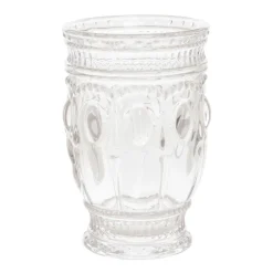 Decostar™ Embossed Glass Cup 5" 10oz 6pc/box - Clear