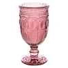 Decostar™ Embossed Glass Goblet 6½" 10oz 6pc/box - Blush
