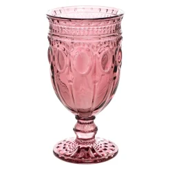 Decostar™ Embossed Glass Goblet 6½" 10oz 6pc/box - Blush