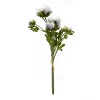 Decostar™ Faux Ranunculus Bunch 21" - White