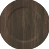 Decostar™ Faux Wood Plastic Charger Plate 13" - Brown - 24 Pieces
