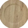 Decostar™ Faux Wood Plastic Charger Plate 13" - Natural - 24 Pieces