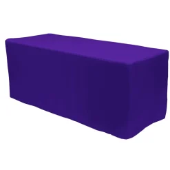 Decostar™ Fitted Polyester Rectangular Table Cover 6ft - Purple