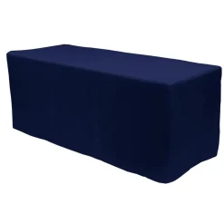 Decostar™ Fitted Polyester Rectangular Table Cover 8ft - Navy