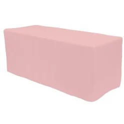 Decostar™ Fitted Polyester Rectangular Table Cover 8ft - Blush