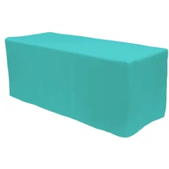 Decostar™ Fitted Polyester Rectangular Table Cover 6ft - Modern Blue