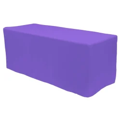 Decostar™ Fitted Polyester Rectangular Table Cover 6ft - Lavender