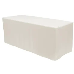 Decostar™ Fitted Polyester Rectangular Table Cover 4ft - Ivory