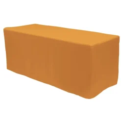 Decostar™ Fitted Polyester Rectangular Table Cover 8ft - Gold