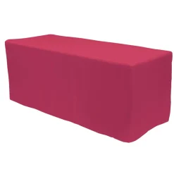 Decostar™ Fitted Polyester Rectangular Table Cover 8ft - Magenta