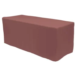 Decostar™ Fitted Polyester Rectangular Table Cover 8ft - Mauve