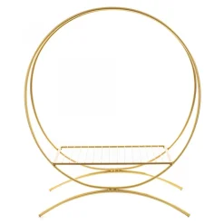 Decostar™ Floral Twin Hoop Centerpiece 32" - Gold