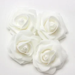 Decostar™ Foam Rose 2 3/8" - 50 Piece Bag - White