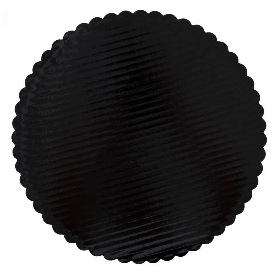 Decostar™ Foil Covered Cake Board 12" 6pc/pack - Black