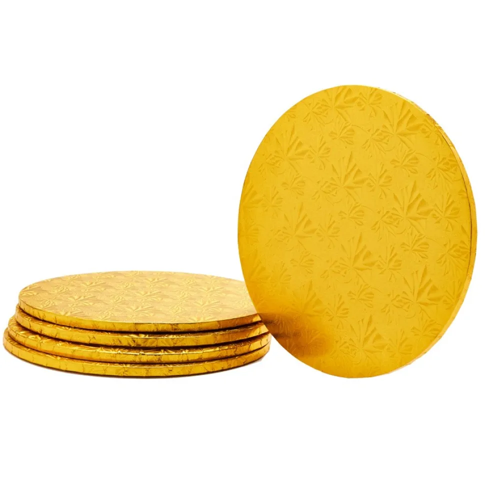 Decostar™ Foil Covered Cake Board 14" - 10 Pieces - Gold