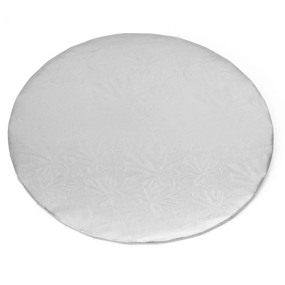 Decostar™ Foil Covered Cake Board 10" 5pc/pack - Silver