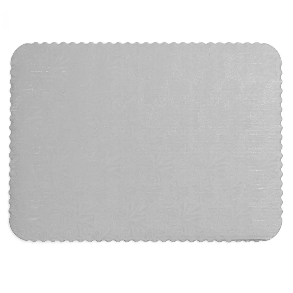 Decostar™ Foil Covered Cake Board ½sheet 6pc/pack - Silver