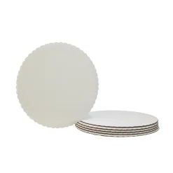 Decostar™ Foil Covered Cake Board 12" 6pc/pack - White