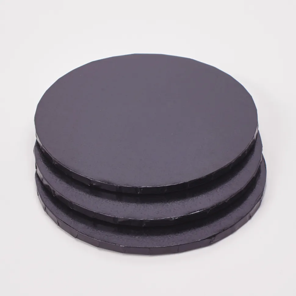 Decostar™ Foil Covered Cake Drum 12" 5pc/pack - Black