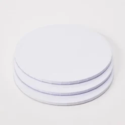 Decostar™ Foil Covered Cake Drum 12" 5pc/pack - White