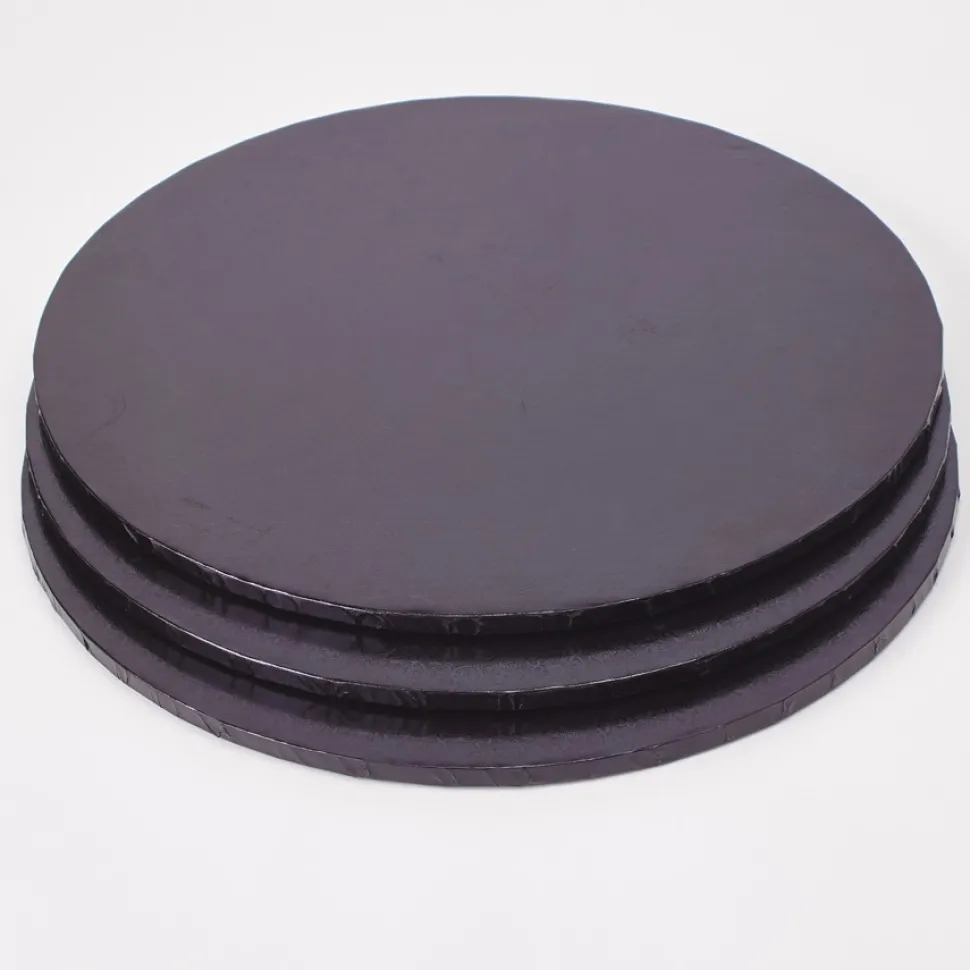 Decostar™ Foil Covered Cake Drum 20" 3pc/pack - Black