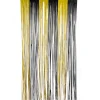 Decostar™ Fringe Party Curtain 96" - Black And Gold