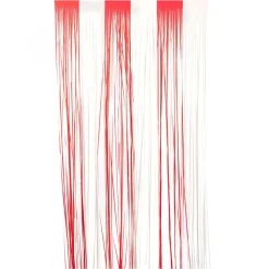 Decostar™ Fringe Party Curtain 96" - Red And White