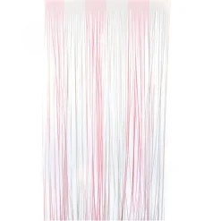 Decostar™ Fringe Party Curtain 96" - Pink And White
