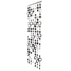 DecoStar™ 6ft Black and Silver Hip Circle PVC Curtain
