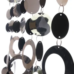 DecoStar™ 6ft Black and Silver Hip Circle PVC Curtain