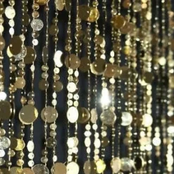 Decostar™ 6ft "Bubbles" Beaded Curtain - Gold