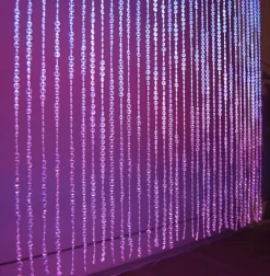 DecoStar™ 12ft. Jewel Crystal Iridescent Diamond Cut Curtain
