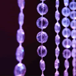 DecoStar™ 9ft. Jewel Crystal Iridescent Diamond Cut Curtain