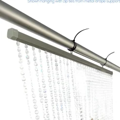 DecoStar™ 9ft. Jewel Crystal Iridescent Diamond Cut Curtain