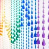 DecoStar™ 6ft Rainbow Iridescent Raindrop Curtain