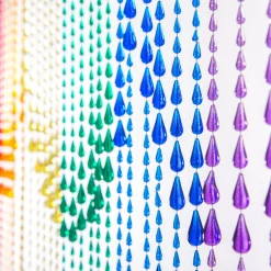 DecoStar™ 6ft Rainbow Iridescent Raindrop Curtain
